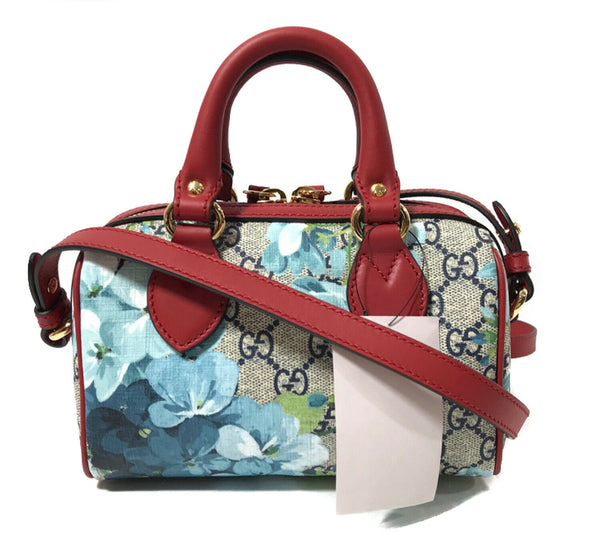 NEW/AUTHENTIC GUCCI GG Supreme Mini Blooms Crossbody Bag