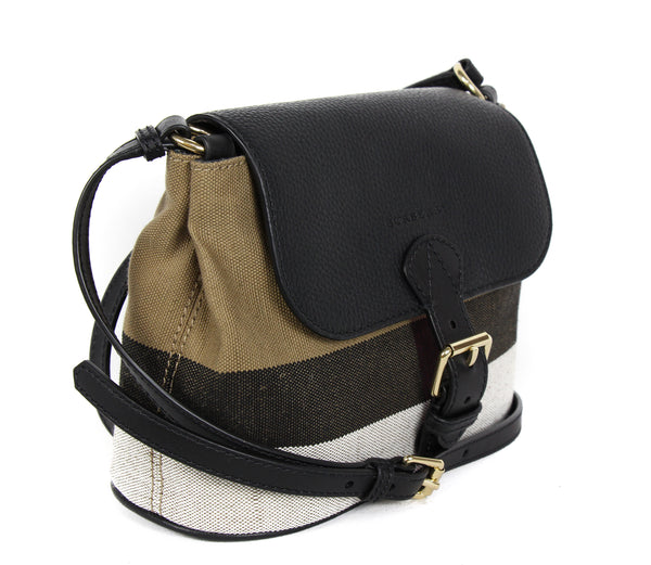 NEW BURBERRY Brit Grainy Canvas Check Small Gowan Crossbody Bag