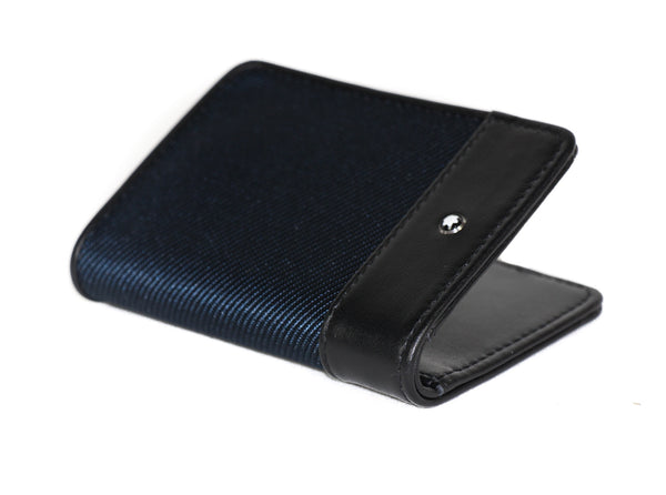 NEW MONTBLANC Nightflight Credit Card Holder Wallet, Blue