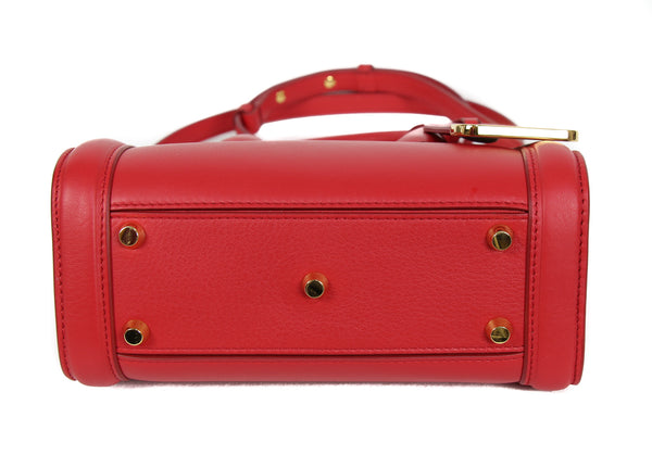 NEW ALEXANDER MCQUEEN Mini Heroine Leather Crossbody Bag, Red