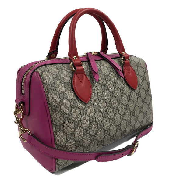 NEW/AUTHENTIC GUCCI 409529 GG Supreme Small Top Handle Handbag, Multicolor