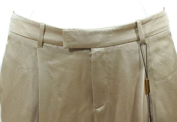 NEW/AUTHENTIC GUCCI 335900 100% Silk Pleated Dress Pant, Beige Size 40 / US 4