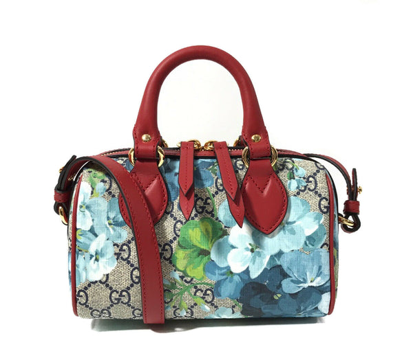 NEW/AUTHENTIC GUCCI GG Supreme Mini Blooms Crossbody Bag