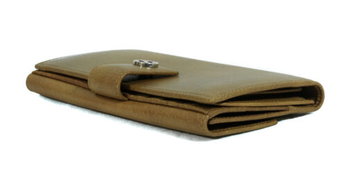 NEW/AUTH GUCCI 337335 Interlocking G Leather Continental Wallet, Old Natural