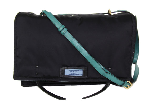 NEW PRADA Pattina Nylon Messenger Bag, Multicolor