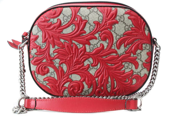 NEW/AUTHENTIC GUCCI 409535 Arabesque Gg Supreme Small Crossbody Bag, Multicolor